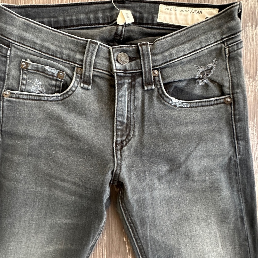 Rag & Bone Women’s Cropped Jeans Size 24 Dark Wash - Picture 15 of 17